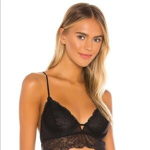 Free People Bra Black Lace Size XS New